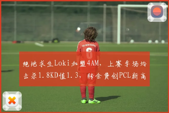 绝地求生Loki加盟4AM，上赛季场均击杀1.8KD值1.3，转会费创PCL新高